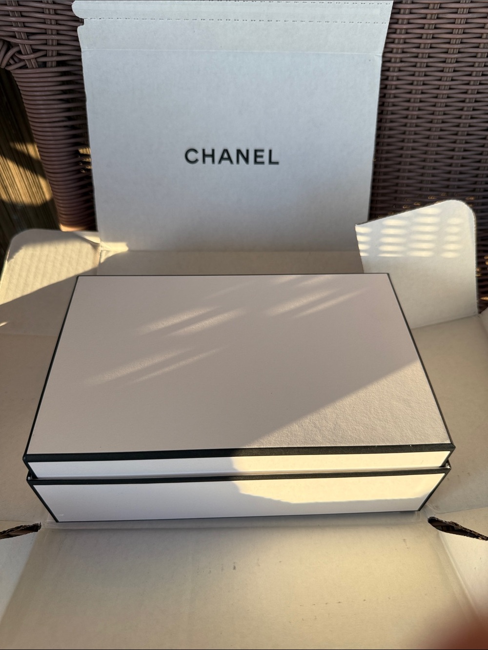 Like New CHANEL White Box with Pink Camellia Sticker - Picture 2 of 3
